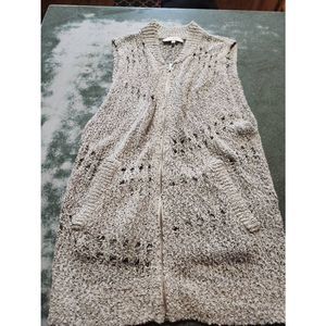 Iro Marbled grey sweater cardigan vest sz XS